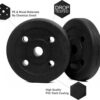 FitBox Sports Intruder 20 Kg Adjustable PVC Dumbbells Weights With Dumbbells Rods For Home Gym & Strength Training, 10 Kg X 2 (Black) - Image 2