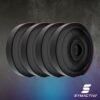 Symactive PVC 40 Kg Spare Weight Plates Combo Set (10 Kg x 4, Black) - Image 2