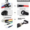 Resistance Bands Set for Exercise, Stretching and Workout Toning Tube Kit with Foam Handles, Door Anchor, Ankle Strap and Carry Bag for Men, Women - Image 3