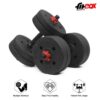 FitBox Sports Intruder 20 Kg Adjustable PVC Dumbbells Weights With Dumbbells Rods For Home Gym & Strength Training, 10 Kg X 2 (Black) - Image 9