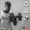 FitBox Sports Intruder 20 Kg Adjustable PVC Dumbbells Weights With Dumbbells Rods For Home Gym & Strength Training, 10 Kg X 2 (Black) - Image 10
