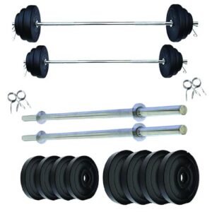 Barbell and Weighted Plates - Home Gym Equipment for Men